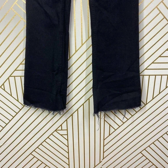 ALLSAINTS Zoe Cropped Bootcut Jeans in Black Size US 25 - Picture 5 of 11